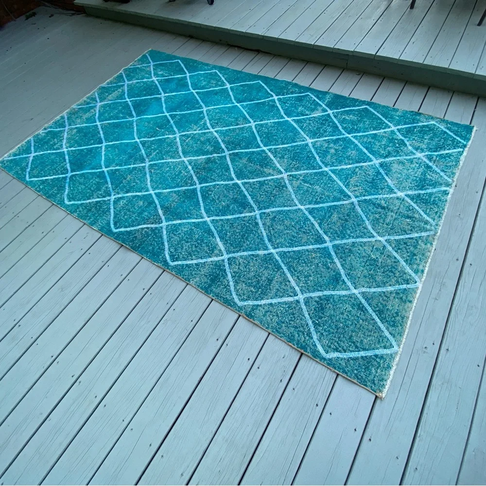 Restoration Hardware New - “Vintage Look” antique overdye (Green) Rug